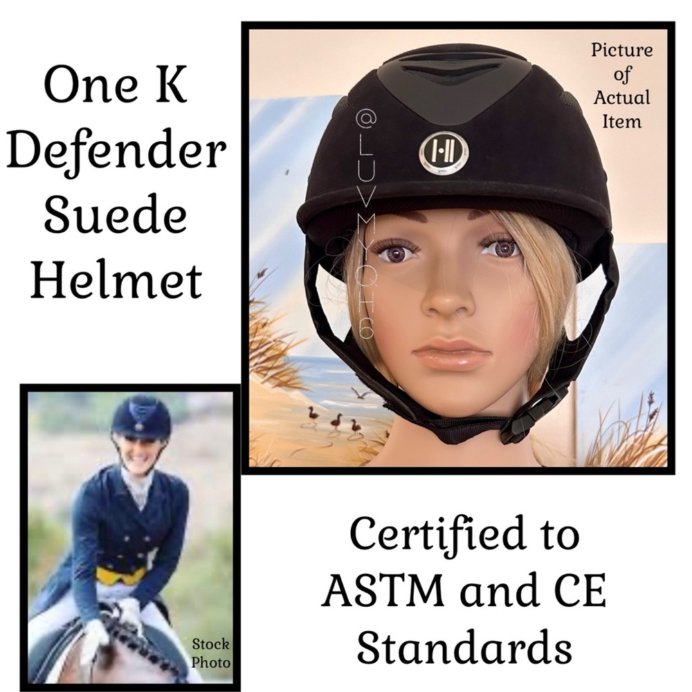 One K Defender Suede Equestrian Helmet